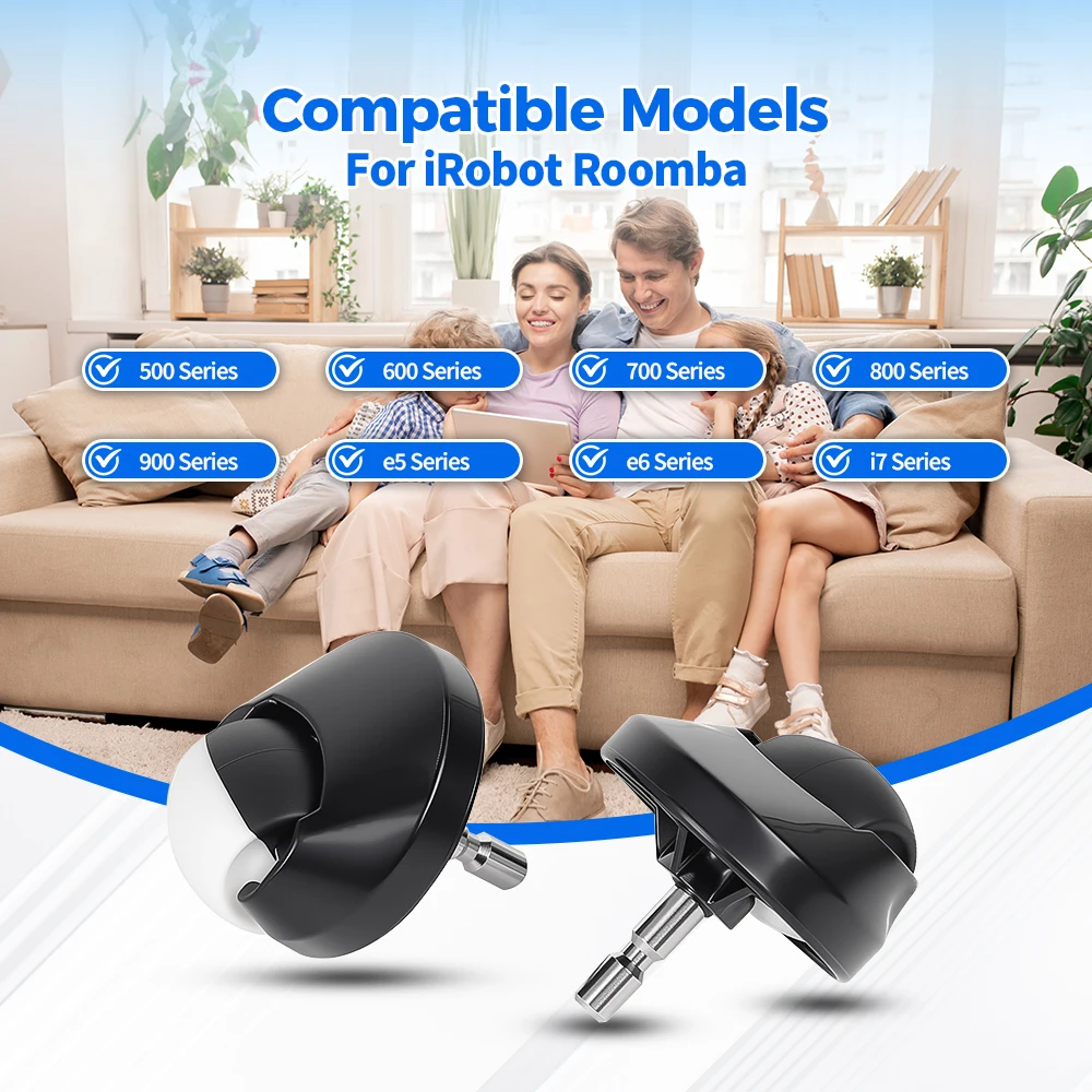 Front Wheel Caster Assembly for IRobot Roomba I3 I4 I6 I7 I8 J7+ E5 E6 500 600 700 800 900 Series Replacement Robot Vacuum Part