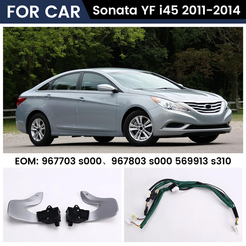 Car Paddles Shift With Wiring Harness Kits For Hyundai Sonata YF I45 2011-2014 967703S000,967803S000,569913S310