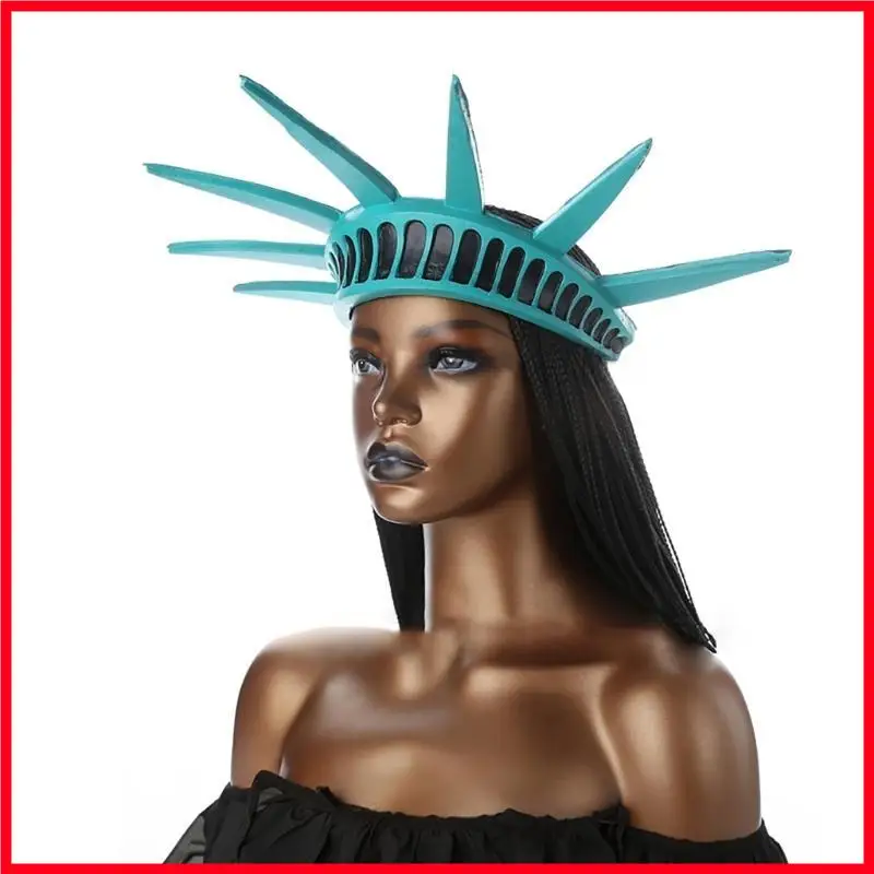 

F3MF Statue of Crown and Torch Set Patriotic Party Accessories for Womens