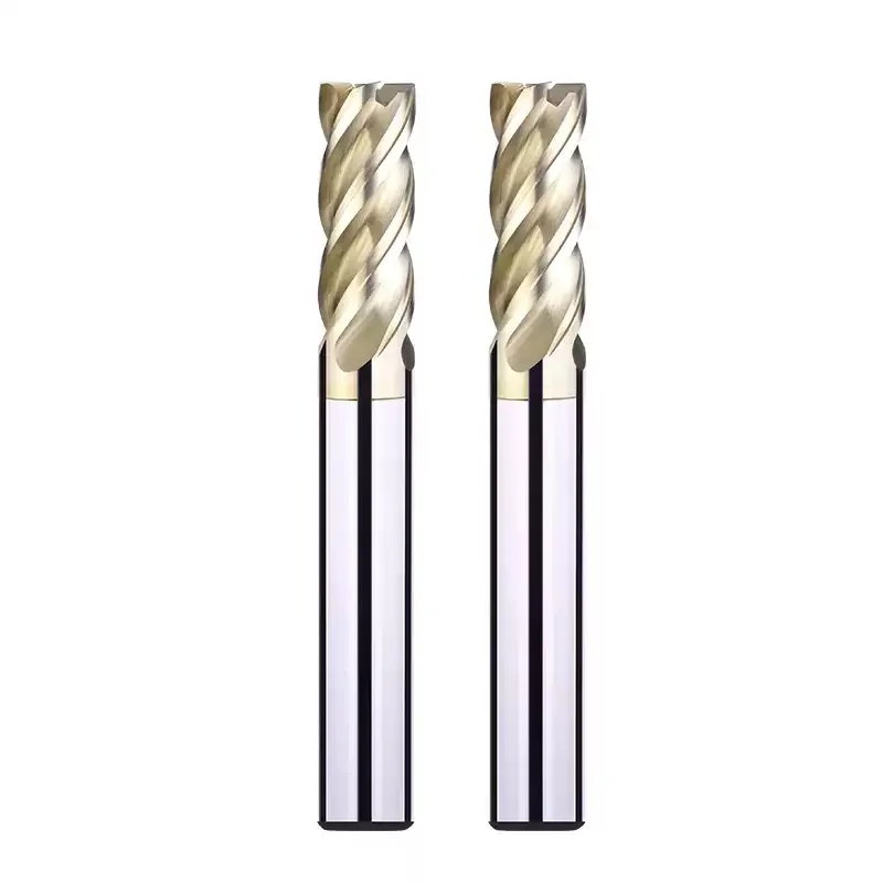 SS Special Carbide Cutter For Cutting Titanium Alloy Milling Cutter With Gold Coating Titanium Alloy