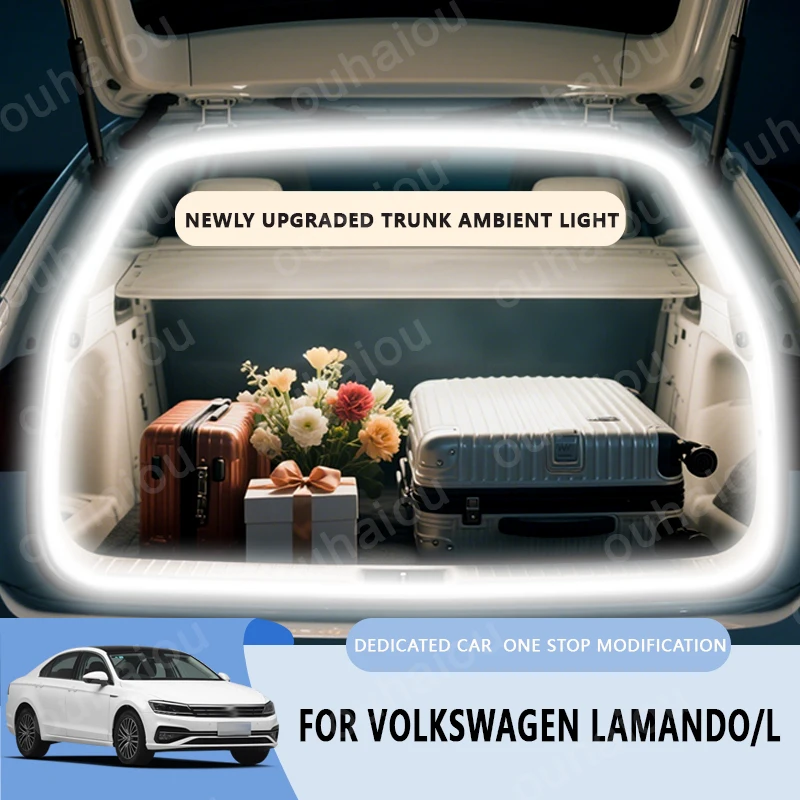 

For Volkswagen Lamando/L trunk light modification light Atmosphere lights White warm white Rear Trunk LED Light Bar