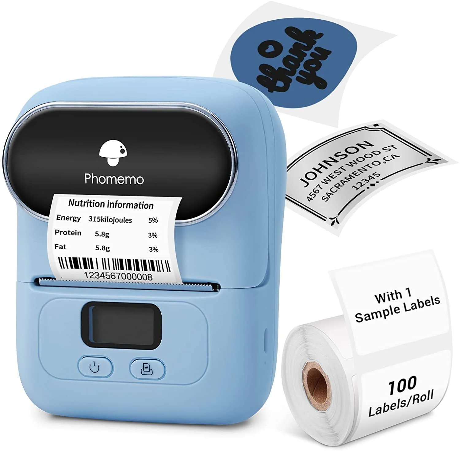 M110 Portable Label Printer Pocket Impresoras Photo Imprimante Wireless Mobile Thermal Mini Fotos Sticker Printer