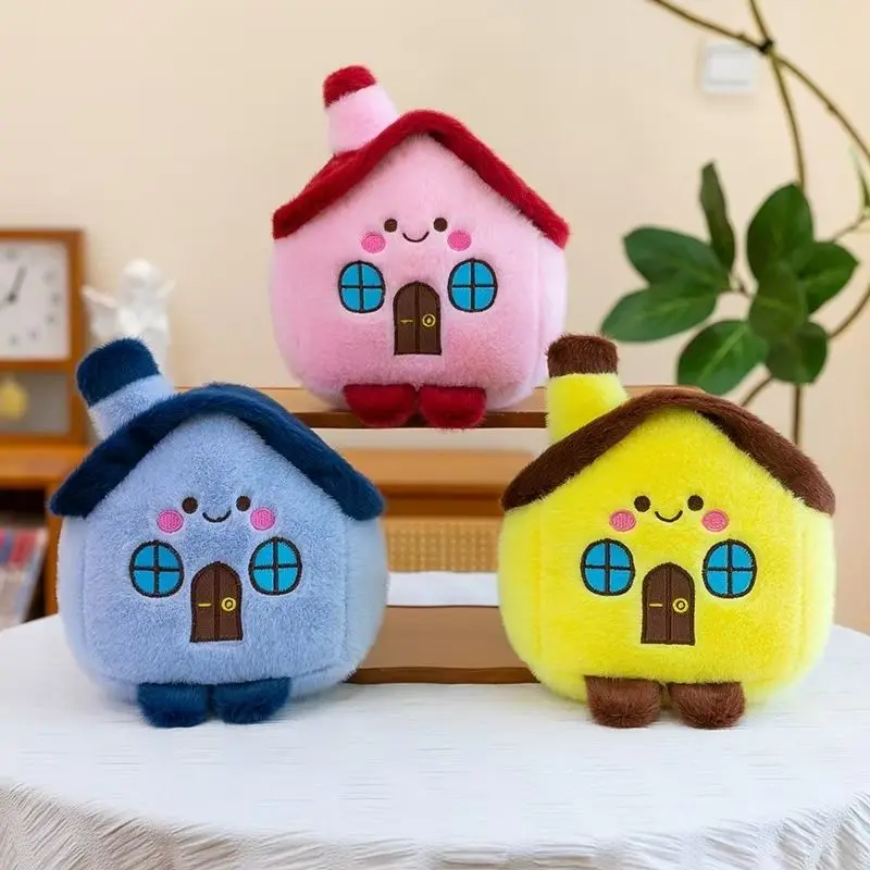 

Cute House Plush Pillow Squishy Stuffed Cartoon Home Cushion for Kids Kawaii Smiling House Plush Toy for Children Birthday Gift