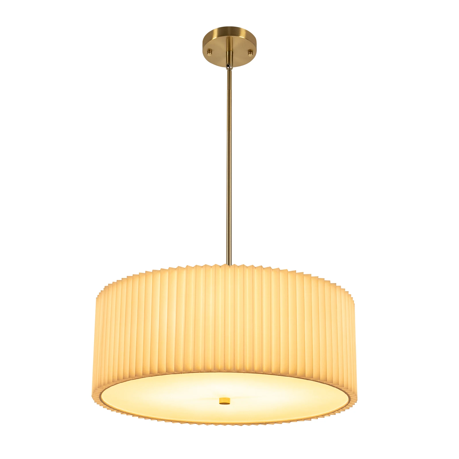 White Round Pendant Light (45cm) | Ceiling Mount, 4*E26 Sockets, For Dining/Living Room 45cm Round Pendant Light