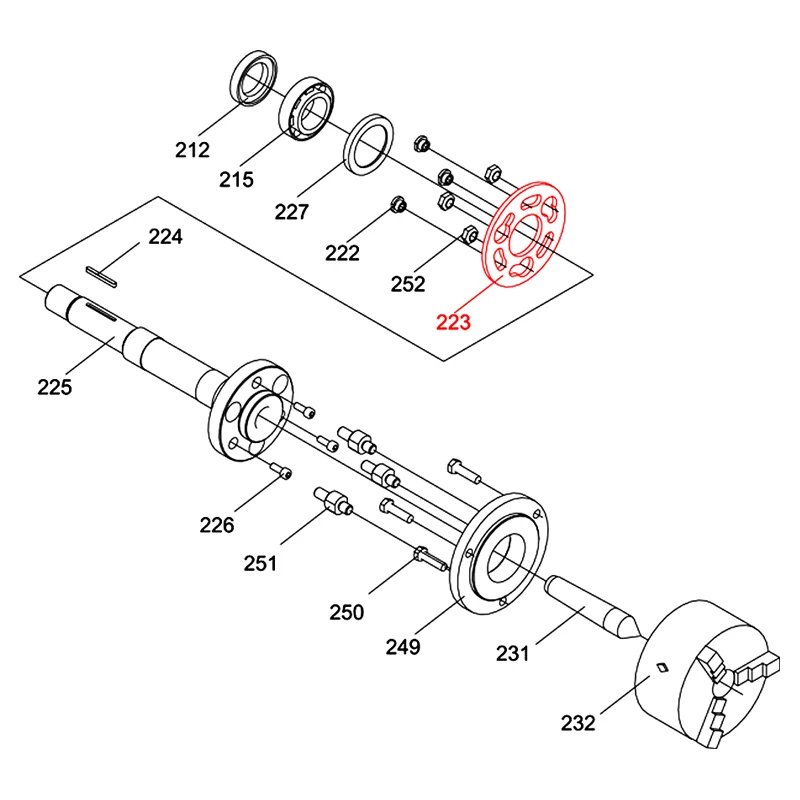 Rotatable Spacer/SIEG C6-223 Rotary Pad