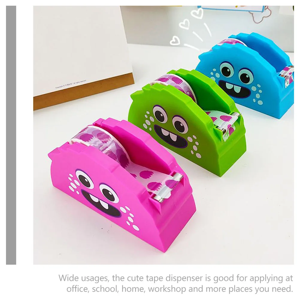 

1pcs Cute Cartoon Monster Dispenser Desktop Small Tape Cutter For Office Home Workshop Use Premium Material Easy Cutting Effort