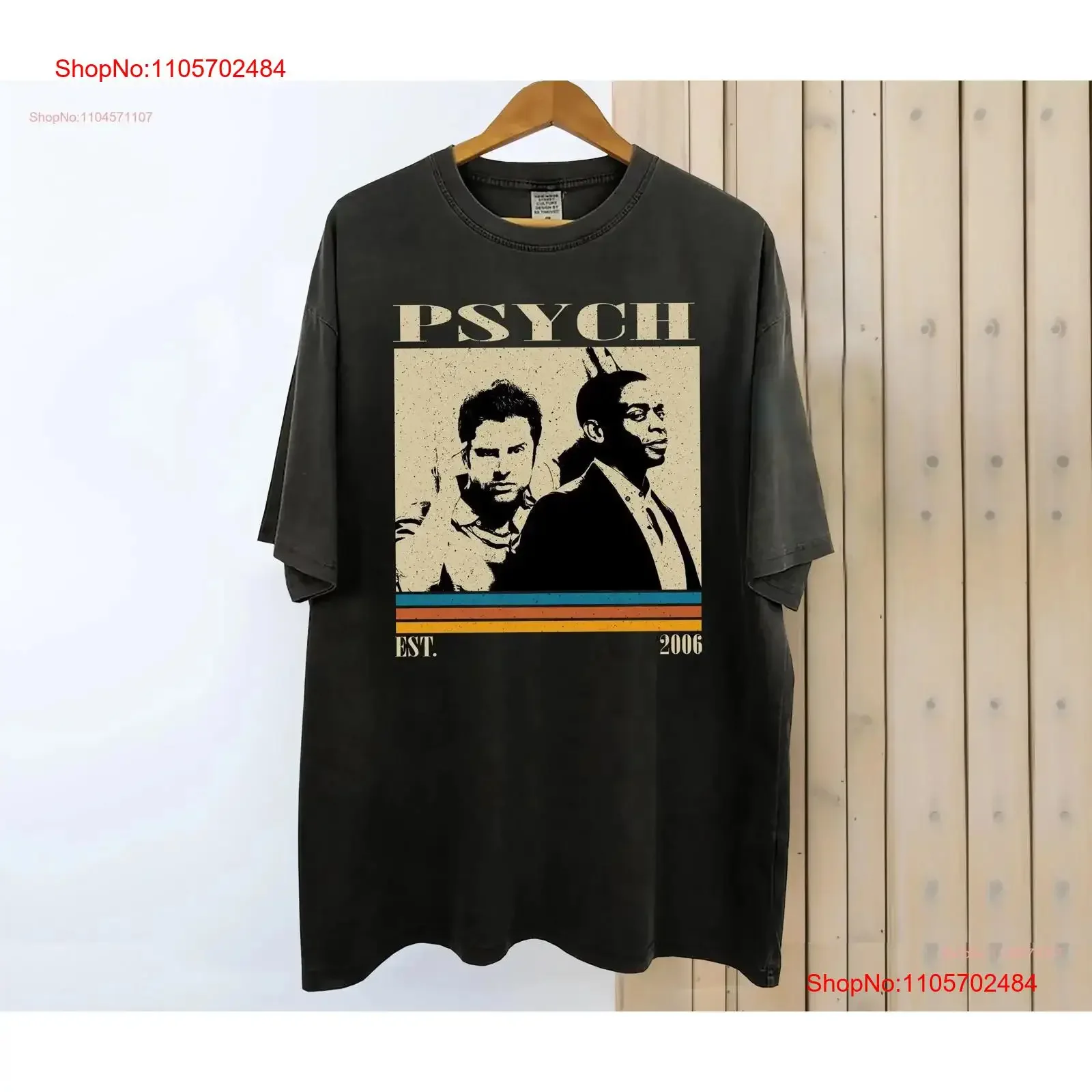 Psych Tv Series T Shirt Movie Vintage Retro Classic s for him vintage Washed Casual fashion streetwear Soft Stylish Comfortable