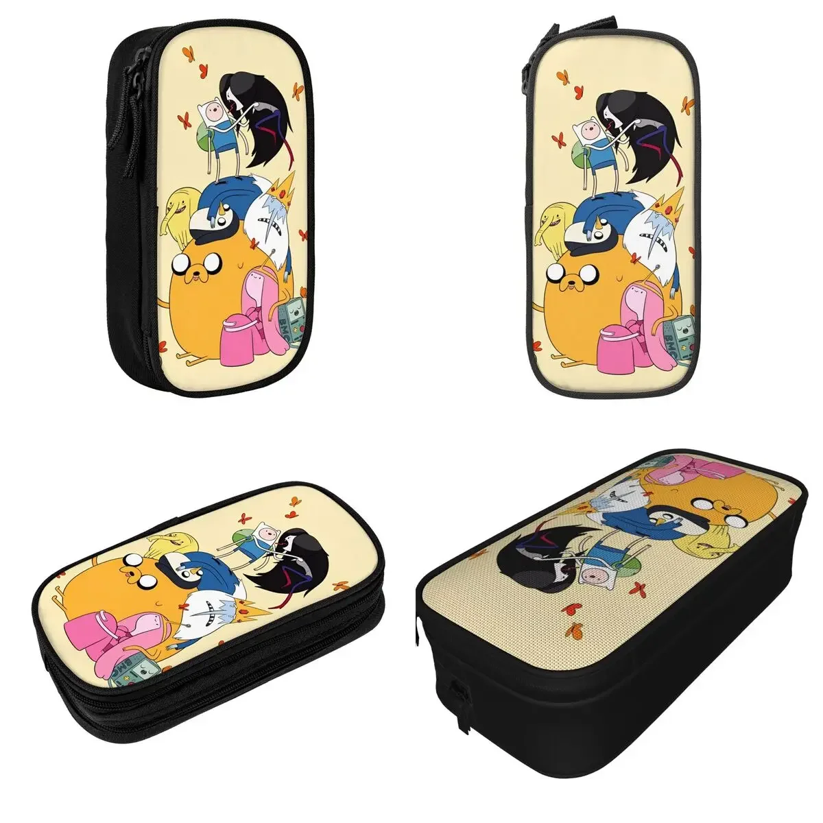 

Fun Adventures Times Pencil Cases Cartoon Anime Pencil Pouch Pen Box for Student Big Capacity Bag Office Gift Stationery