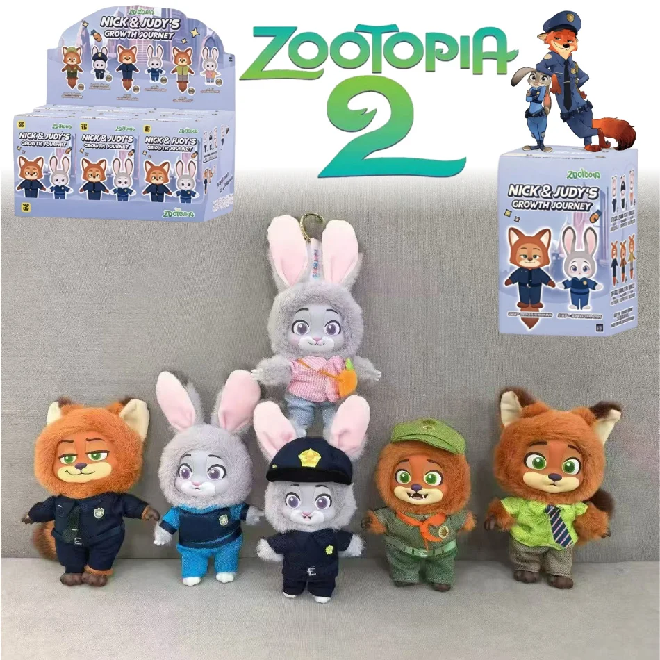 2025 quente zootopia 2 caixa cega dos desenhos animados bonito nick judy figura de ação pelúcia vinil boneca caixa mistério anime coleção modelo brinquedo presentes