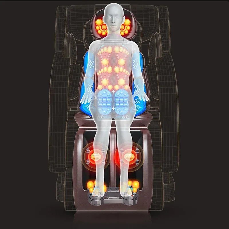 Electric Vibration Back Massager Whole Body Shoulder Heating Massage Cair Sofa Machine Neck Massage Cushion Pillow Chair