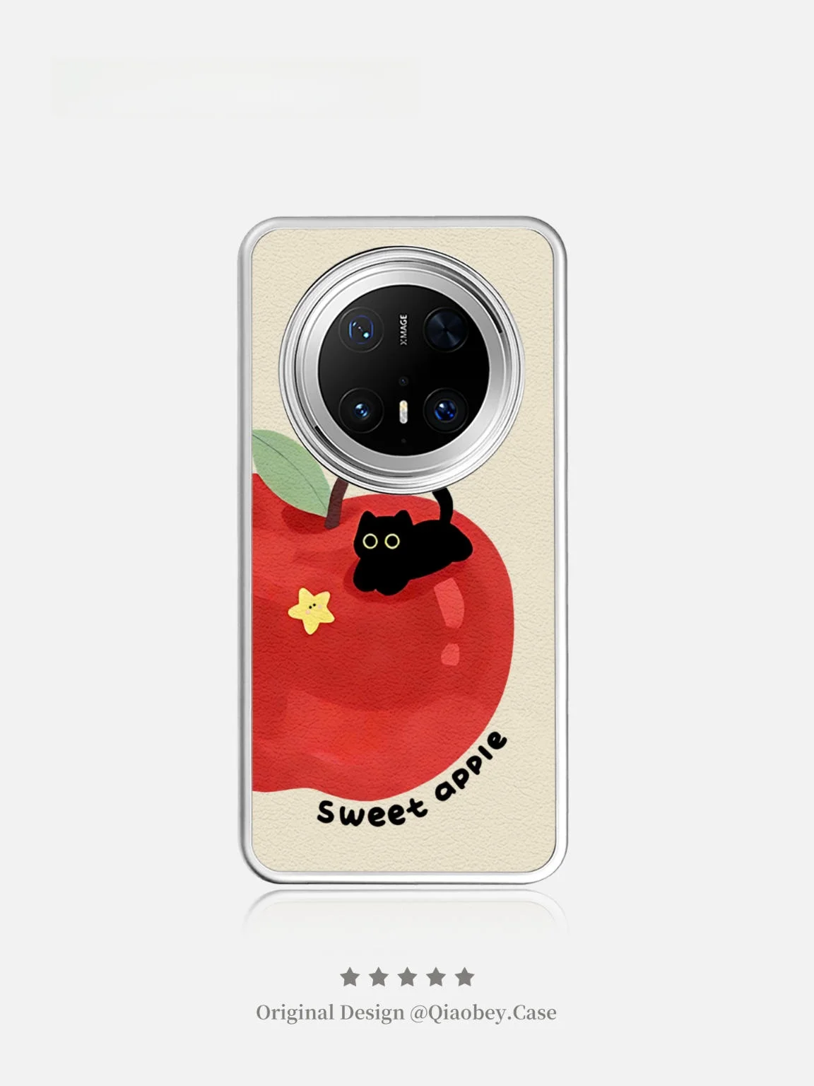 

Jiabeiyao Mate 70 Imabrattke Cartoon Pattern Female Style Small Sheepskin Black Design High End Mobile Phone Case