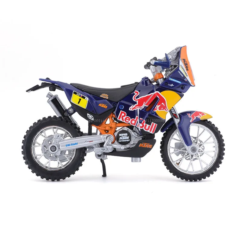 Bburago 1:18 KTM450 Rally Alloy Motorcycle Model Toy Car Gift Series Gifts Static Model