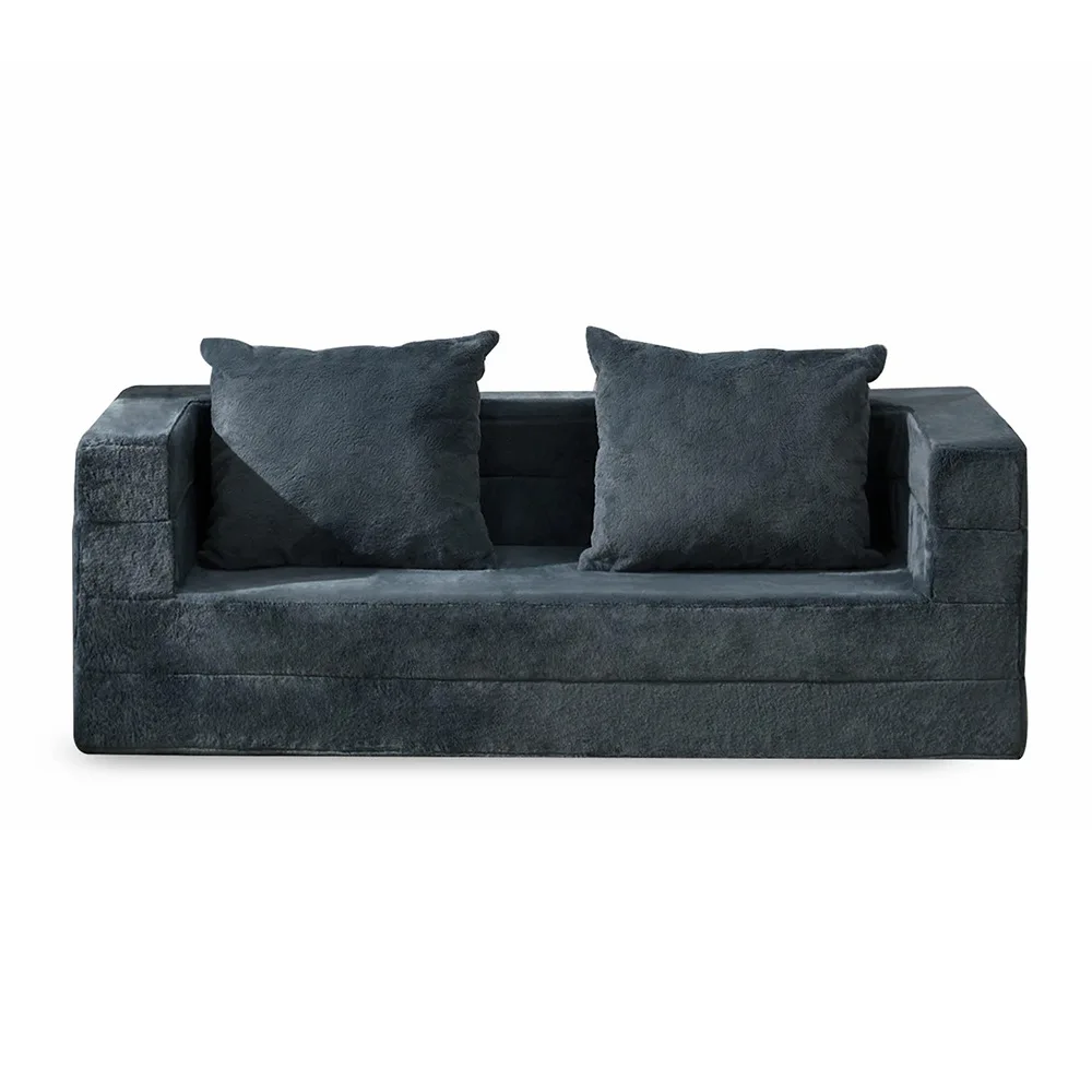 Customized Modern Compressible Foam Anti-Slip Bottom Pet Sponge Armrest Foldable Human Dog Fabric Sofa