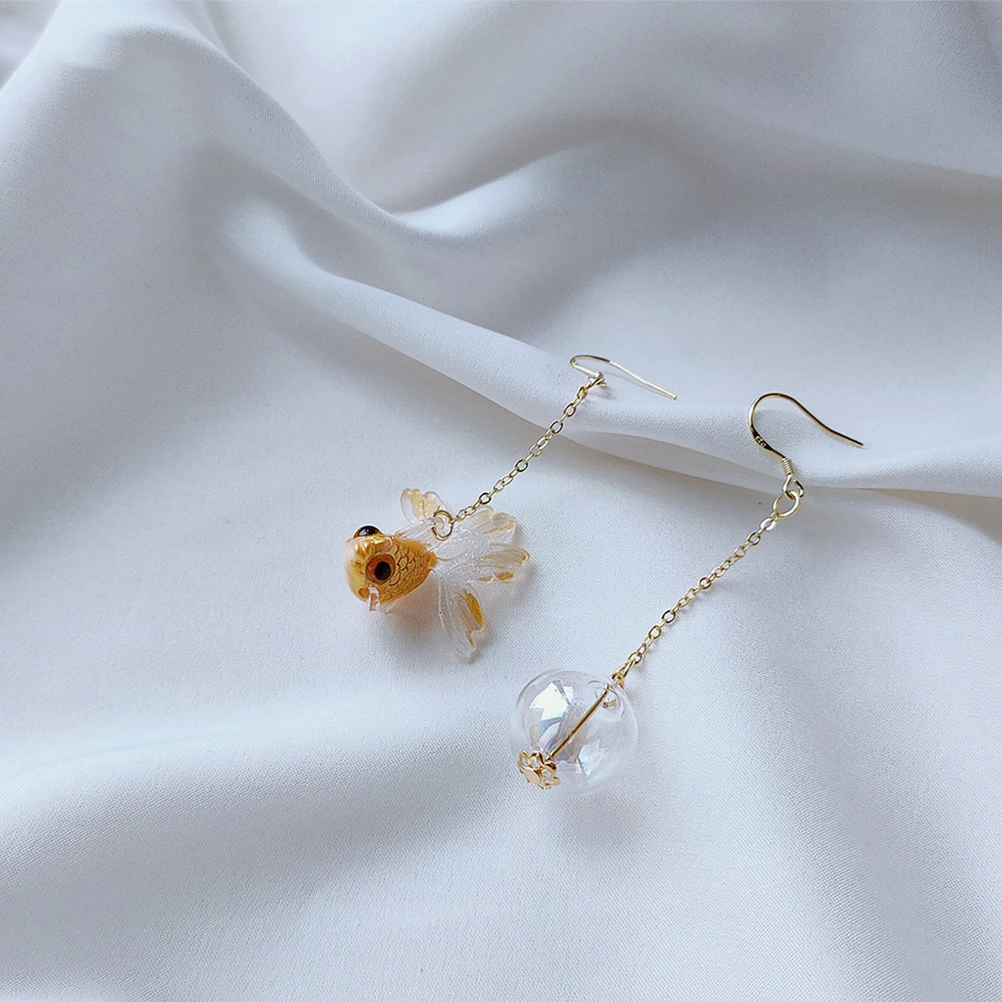 

Goldfish Earrings Trendy Valentines Day Clothing Resin Costume Jewelry for Women