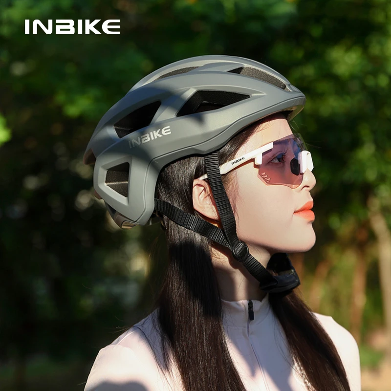 INBIKE Bicycle Helmets for Women Lightweight Breathable Professional Cycling Helmet Gear Road Bike Mountain Safety Riding Hats