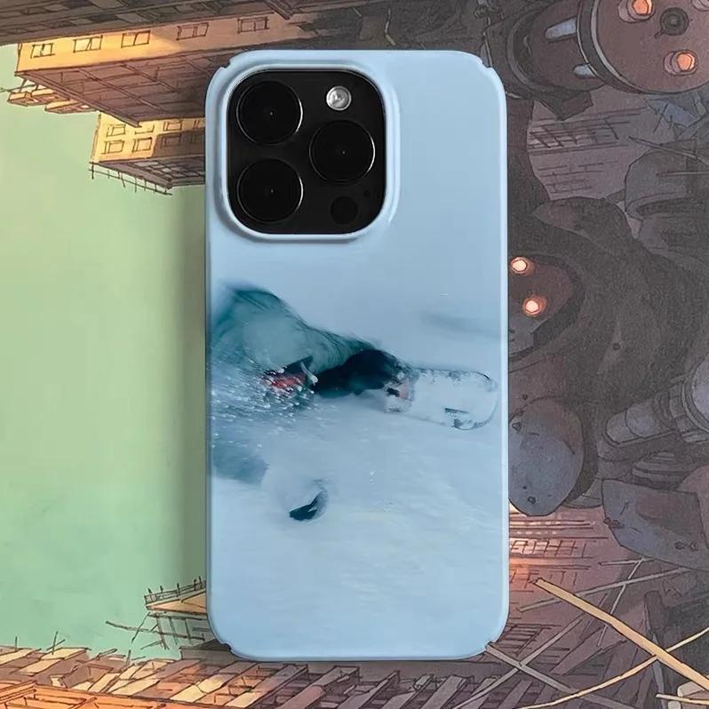 

Blue Skiing Cool Boy Phone Case for IPHONE 17 Air 16E 15 PROMAX 14 Plus 13 12 MINI 11 PRO 16Plus XR XS MAX Acrylic Phone Cover