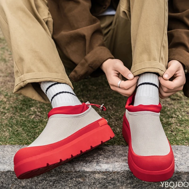 

Новинка 2025 года, дышащая спортивная мужская спортивная обувь на плоской подошве, нишевая повседневная удобная мужская обувь для доски, увеличивающая рост