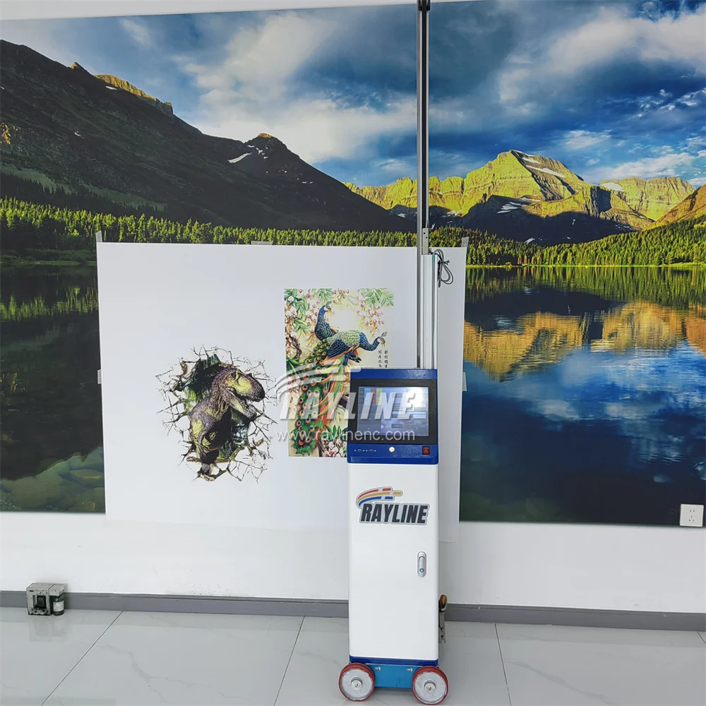 High Speed AI 4K Vertical Wall Printing Machine UV Ink Glass Wood Ceramic Metal Art Direct Inkjet Printer Painting 16/32/64 ㎡/h