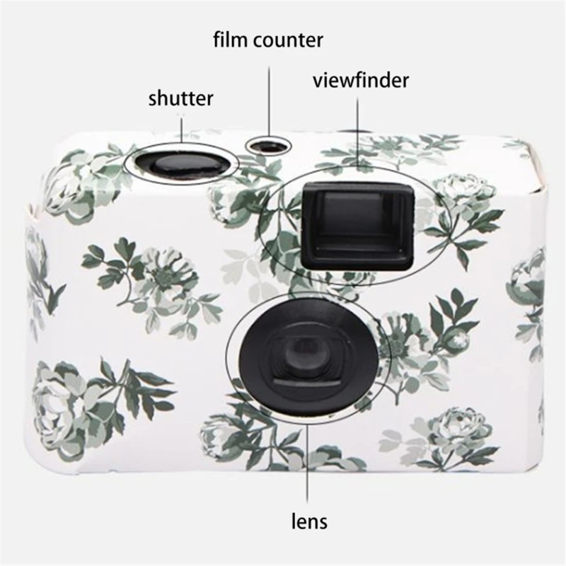 M6CA 1 Set Disposable Camera for Weddings Event with 17pcs Films Great Kids Gifts