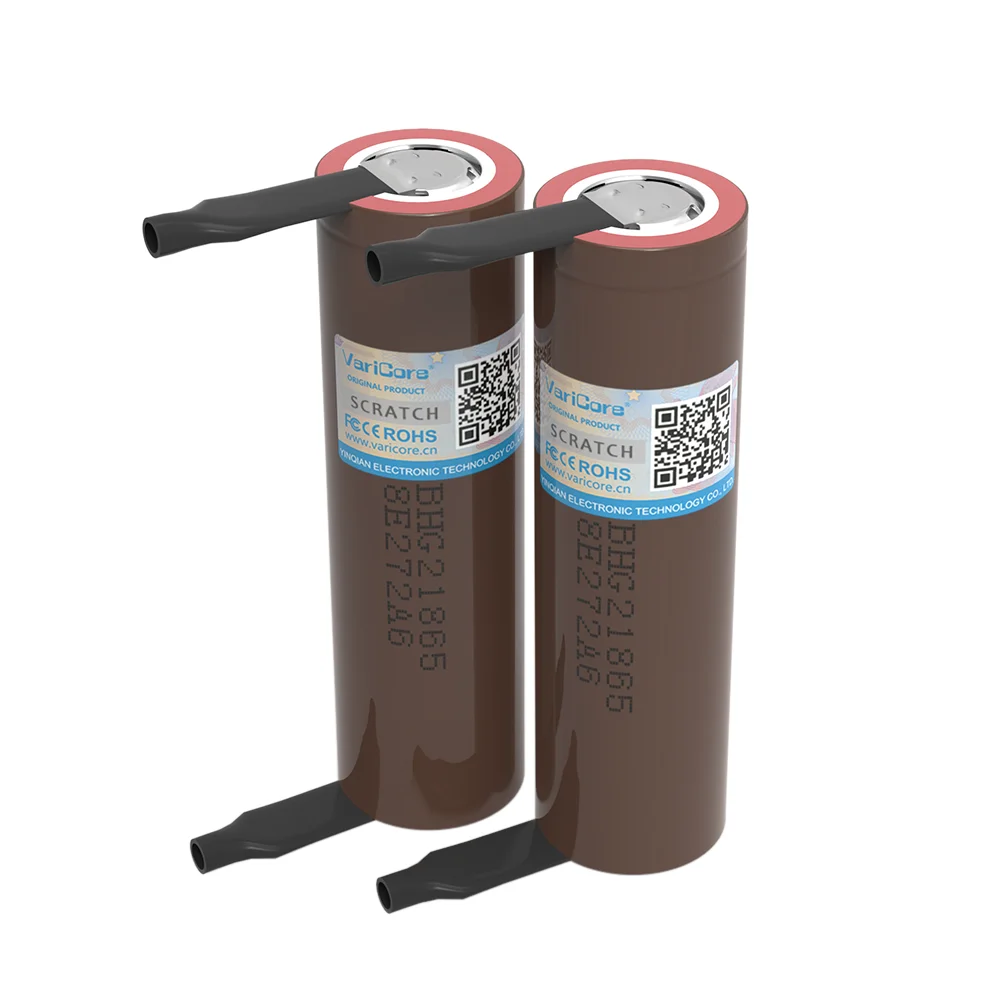 بطارية VariCore الجديدة HG2 18650 3000mAh 3.6 فولت تفريغ 20 أمبير، مخصصة لبطاريات hg2 + نيكل ذاتي الصنع