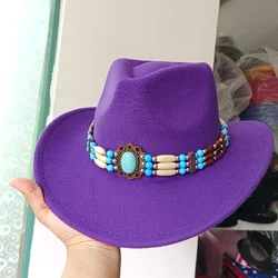 2023 Purple Cowboy Hat Curled Eaves Jazz Hat Sunset Travel Beach Hat Knight Hat cowboy Hat Sombrero