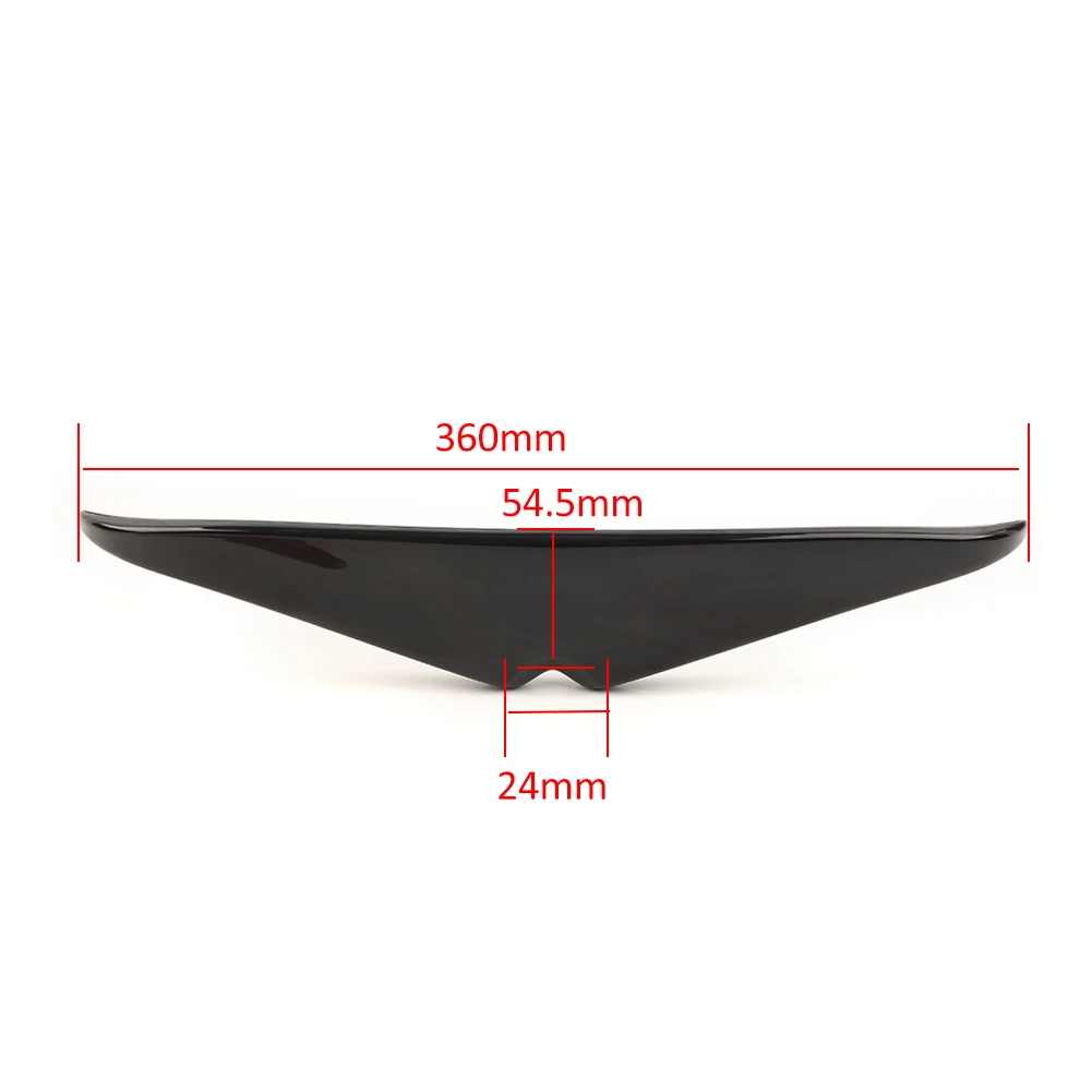 ABS Motorcycle Headlamp Headlight Eyebrow Eyelid Trim Fit For Harley Road Glide FLTRX FLTRU 2015-up Glossy Black