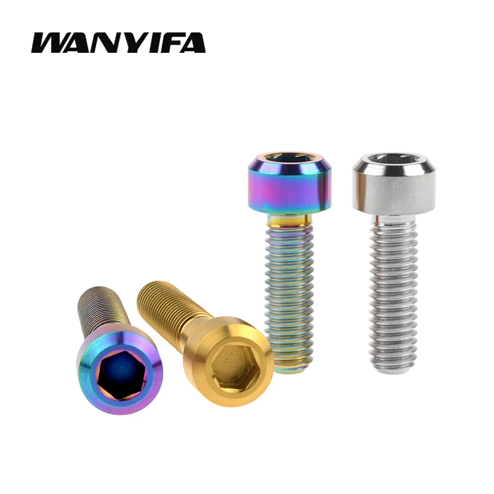 Wanyifa Bicycle Screw M6x20 35mm Titanium Bolt Column Head Mountain Bicycle Brake Handle Fixing Accessory