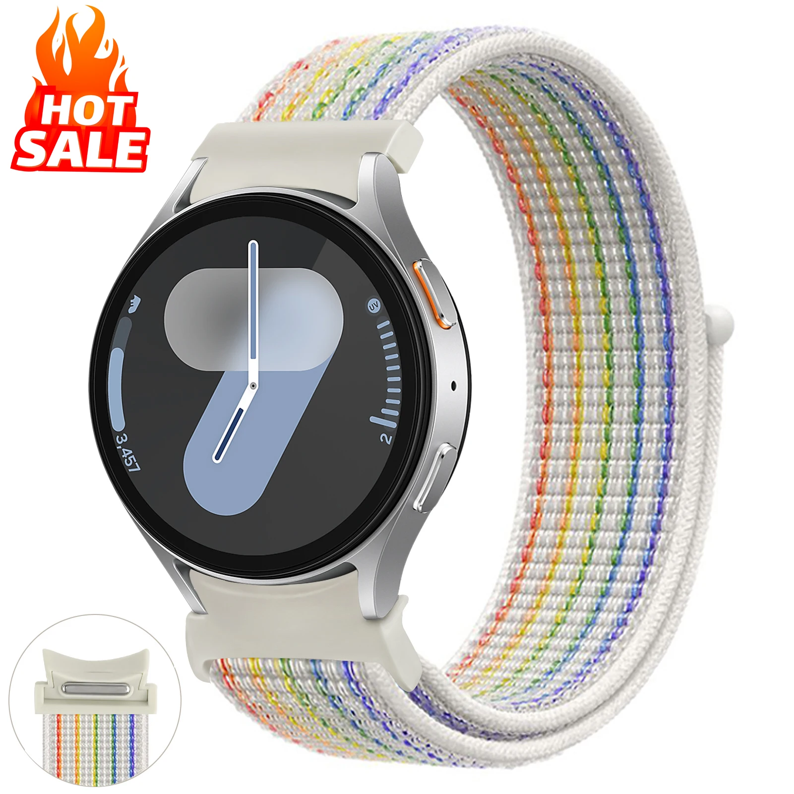 Nylon Loop Strap For Samsung Galaxy Watch 7 6 5 4 FE 44mm 40mm 5 pro 45mm Sport Band Bracelet Galaxy Watch6 Classic 47mm 43mm