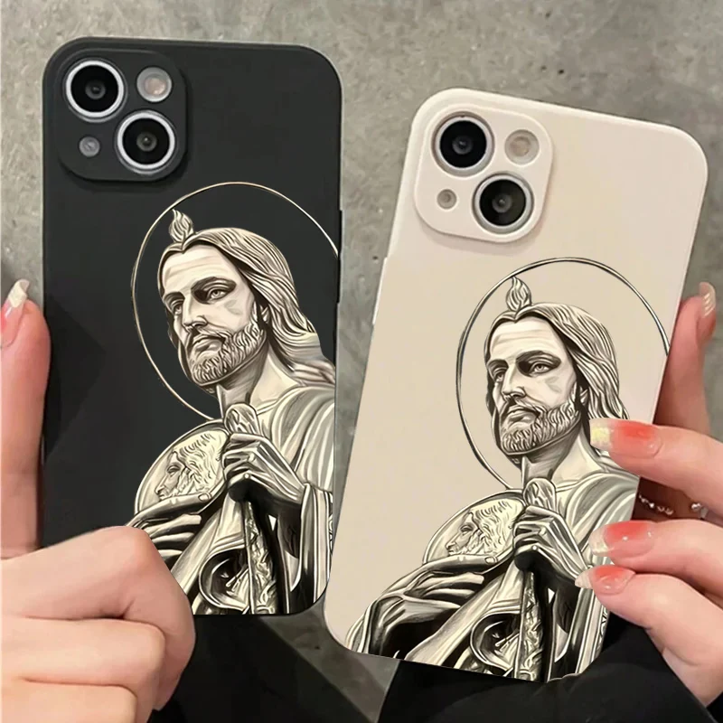Jesus Christ Soft Phone Case for Samsung S25 S22 S24 Ultra A55 A53 A54 A52 A34 A35 A33 S20 S21 FE S23Plus A14 A13 A15 A16 Cover image 3
