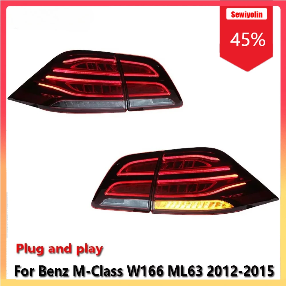 

Автомобильные фонари в сборе для Benz M‐Class W166 ML63 AMG 2012-2015 Противотуманные DRL Тормозные указатели поворота Plug and Play