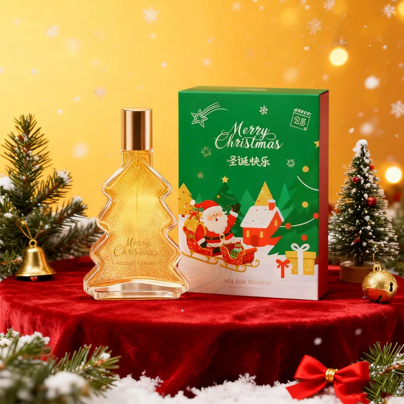 

С Рождеством позолоченный ананас, туалетная вода в форме рождественской елки, легкий аромат, стойкий парфюм, цветочные феромоны, подарочный набор