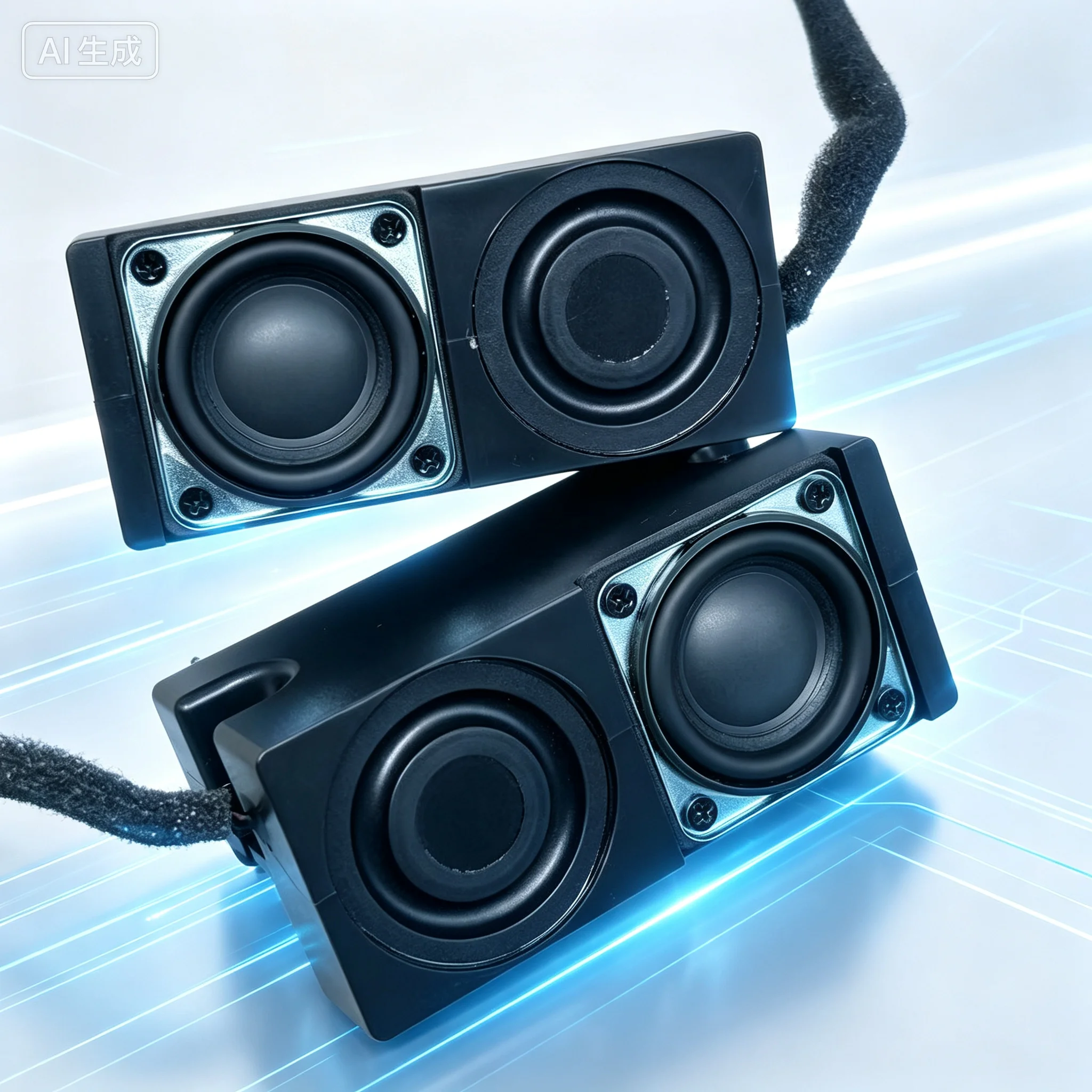Hi-Res Full-Range Mini Speaker, 8Ω 3W Passive Speaker with Bass Radiator for Personal Use