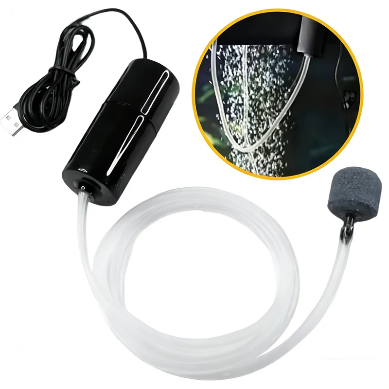 Aquarium Oxygen Air Pump Fish Tank USB Silent Air Compressor Aerator Portable Mini Small Oxygenator Aquarium Accessories 5v 1W