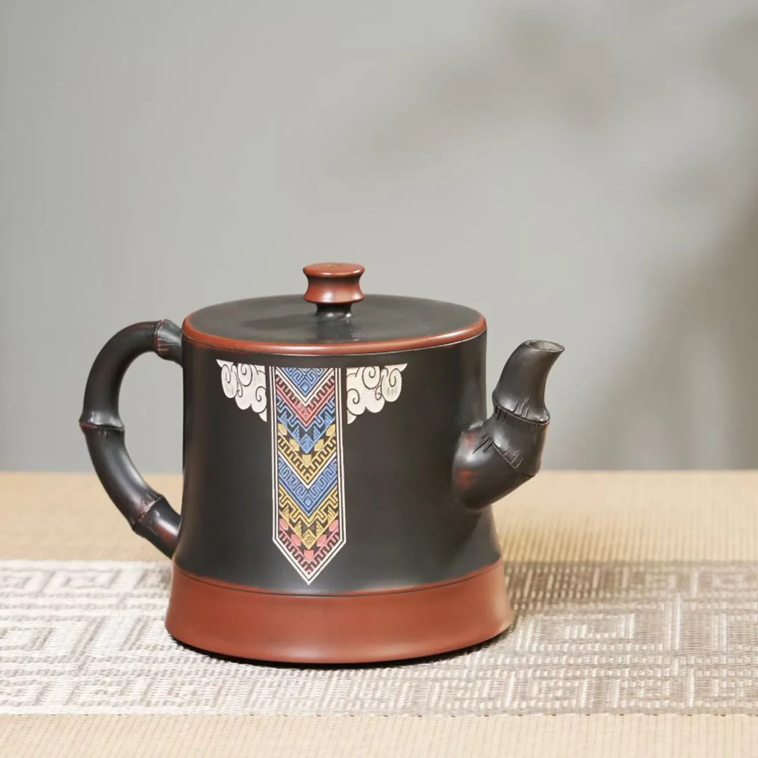 Qinzhou Nixing pottery teapot handmade purple pottery bamboo bucket gold pot large capacity household
