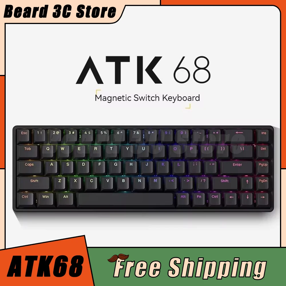 atk atk68 teclado mecanico interruptor magnetico inteligente velocidade x gatilho rapido rgb atk68 teclado de ar personalizado junta velocidade pc presente 01