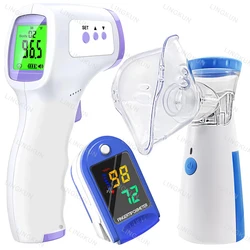 Oxímetro Termómetro de oído Salud Nebulizador de inhalación de mano Atomizador de malla Inhalador Nebulizador Inhalador para niños adultos Nebulizador