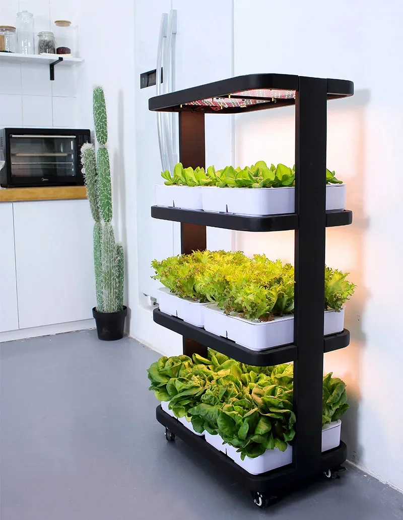 kitchen hydroponics system vertical120W with water tank for Indoor Hydroponic Vegetative Growth