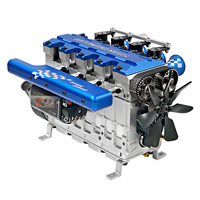 TOYAN Inline Four-cylinder Methanol Engine Model All-metal Water-cooled Electric Start Engine Assembly Toy