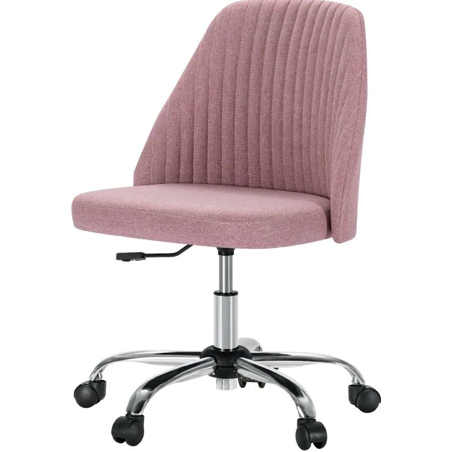 

Home Office Desk Chair Armless Mesh Computer Chair Small Space Swivel Adjustable Low Back Task Chair for Teens Adults Green
