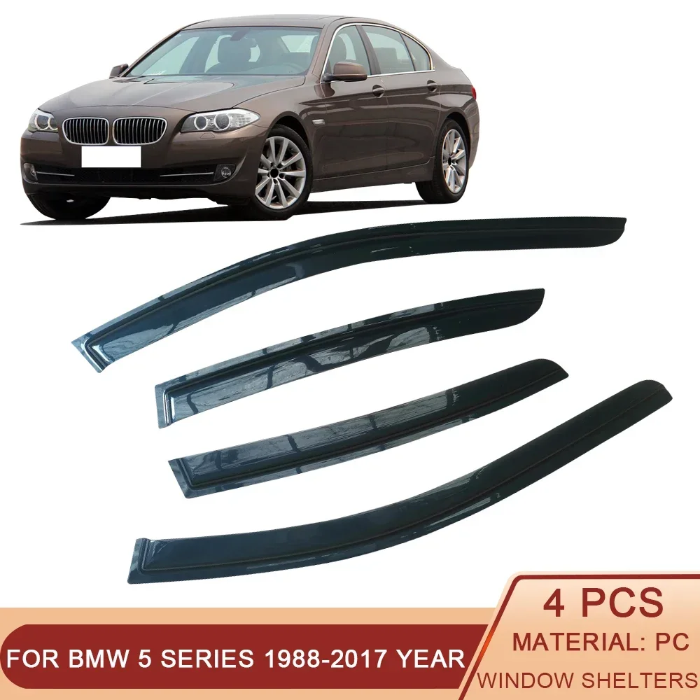 

For BMW 5 Series E34 E39 E60 E61 F10 1988-2017 Car Side Window Visor Sun Rain Guard Shade Protector Cover Sticker Accessories