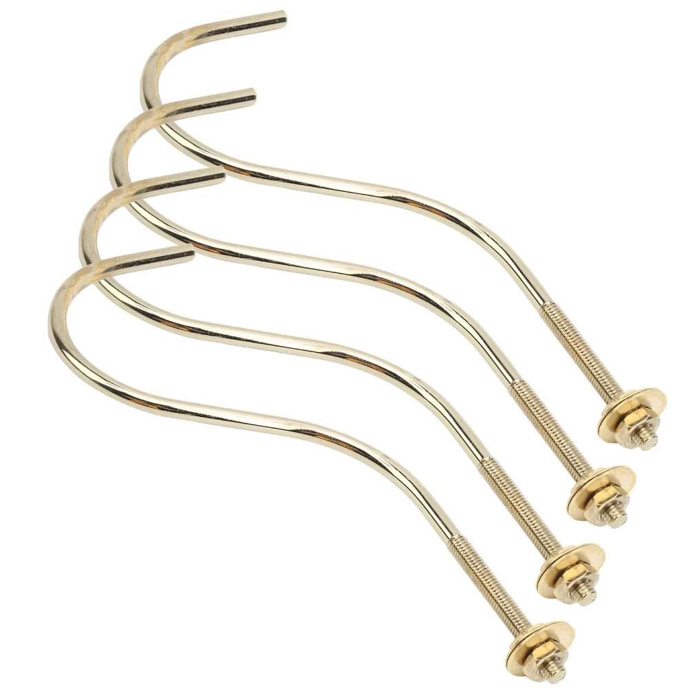 

4Pcs Gift Gold Billiards Hook Galvanizing Hook Hanger Cue Racks Holder Hanging Table Edge Hook Game Room