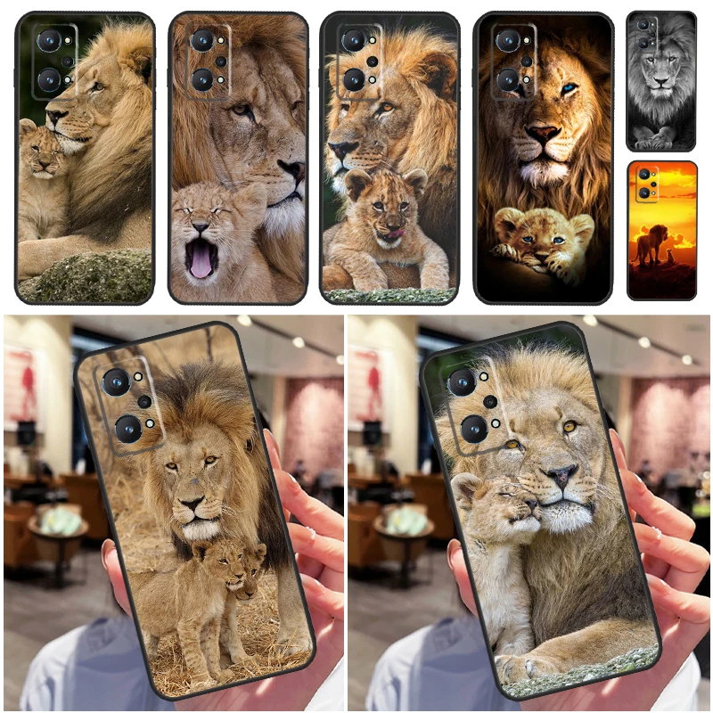 Lion Alpha-Cub macho para OPPO, funda para modelos Realme, C33, C55, C35, C31, C30, C21Y, C25, C11, C15, GT Neo 5, 3T, 2T, 8, 9, 10, 11 Pro Plus