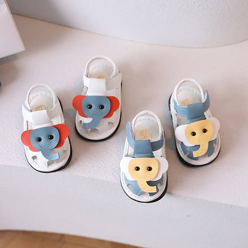 Children Shoes Summer Cartoon Elephant Soft Soled Sandals Lovely Comfort Antiskid Baby Walking Shoes Outdoor Kids Casual Sneaker