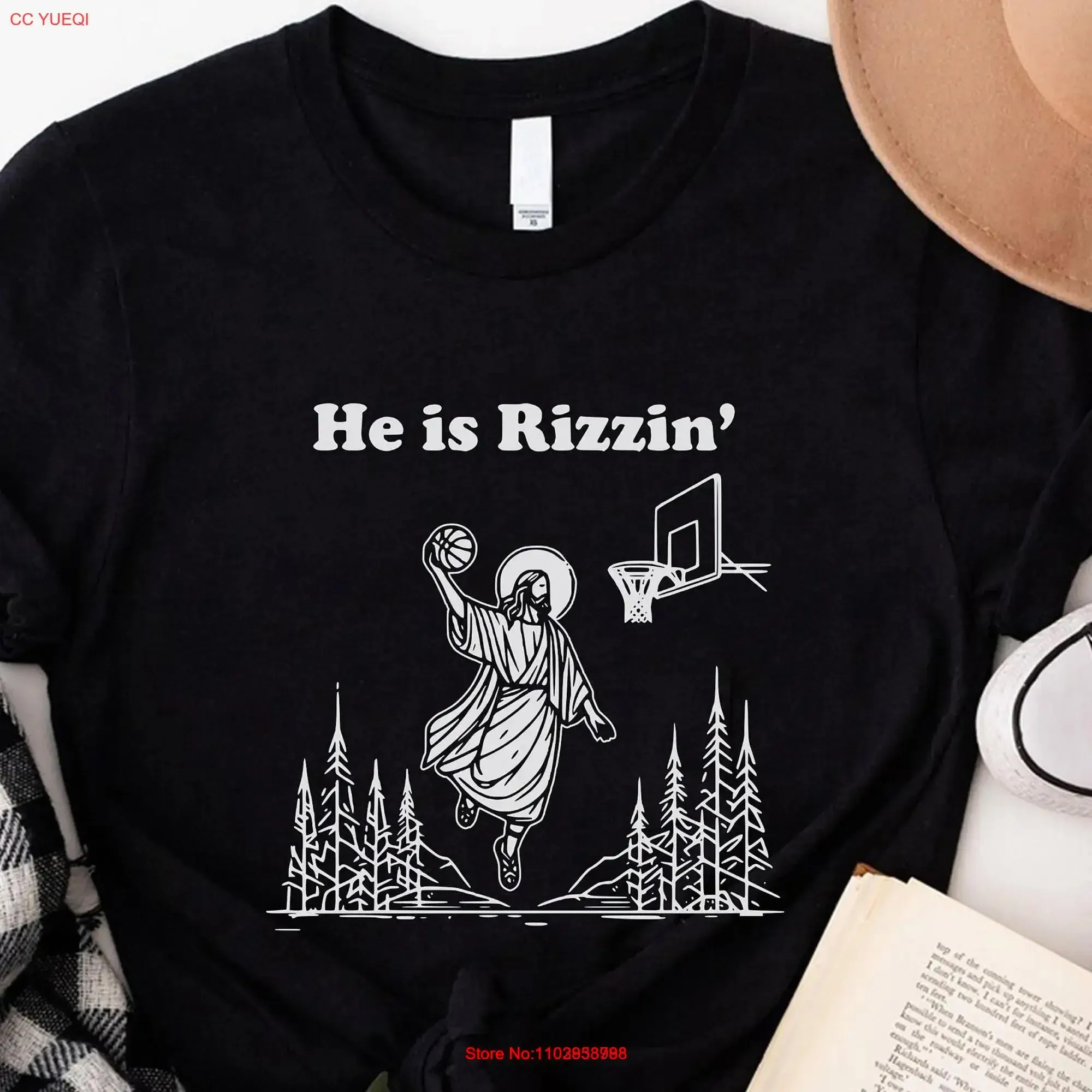 

Футболка «Он Ризицин» с забавным Иисусом, пасхальная для христианского баскетбола GenZ, юмористическая религиозная вера SweaT