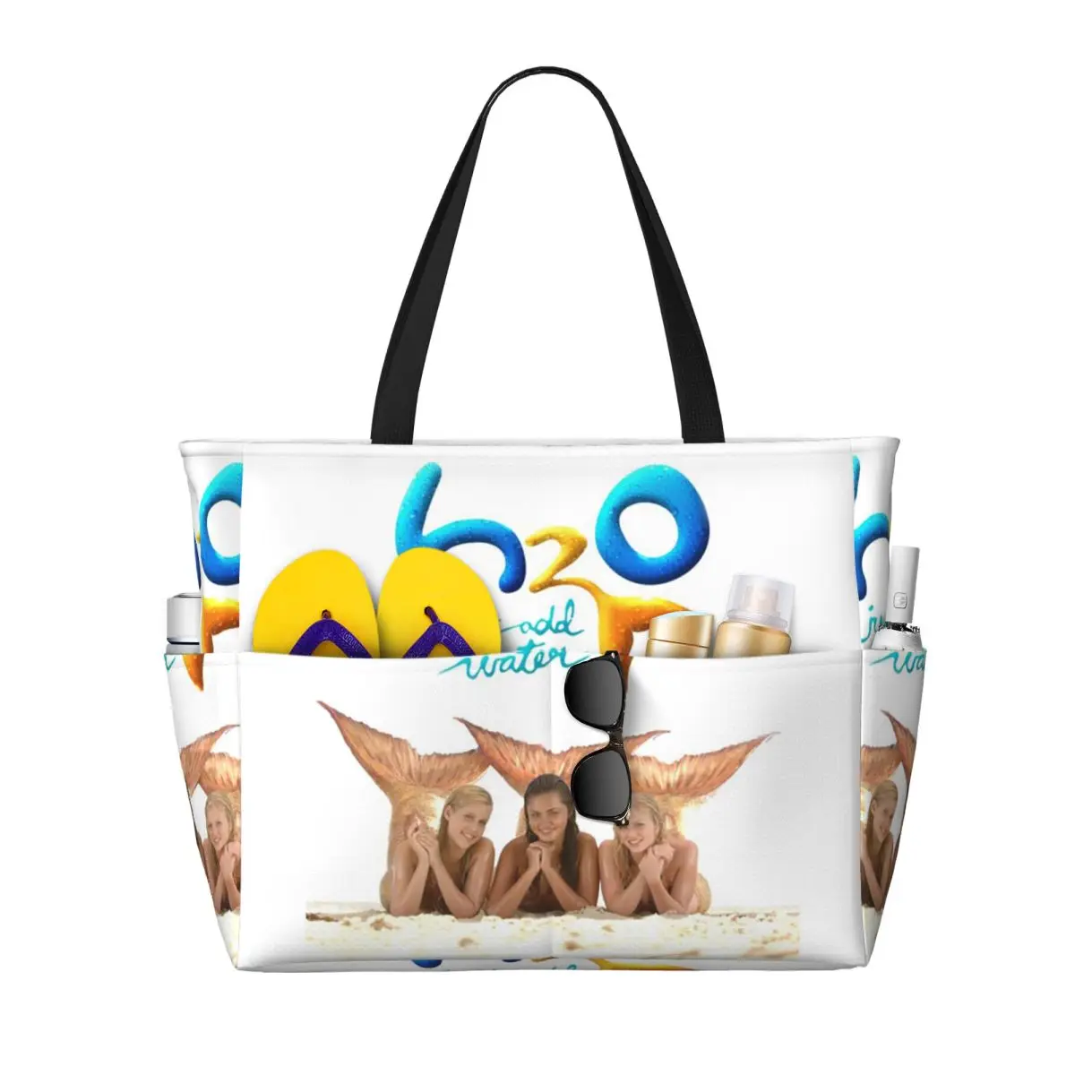 Cartoon Anime H2O Just Add Water Beach Tote Bag Sport Gym Yoga Duffle Large Tote Bag Women Travel Bag Fitness bag