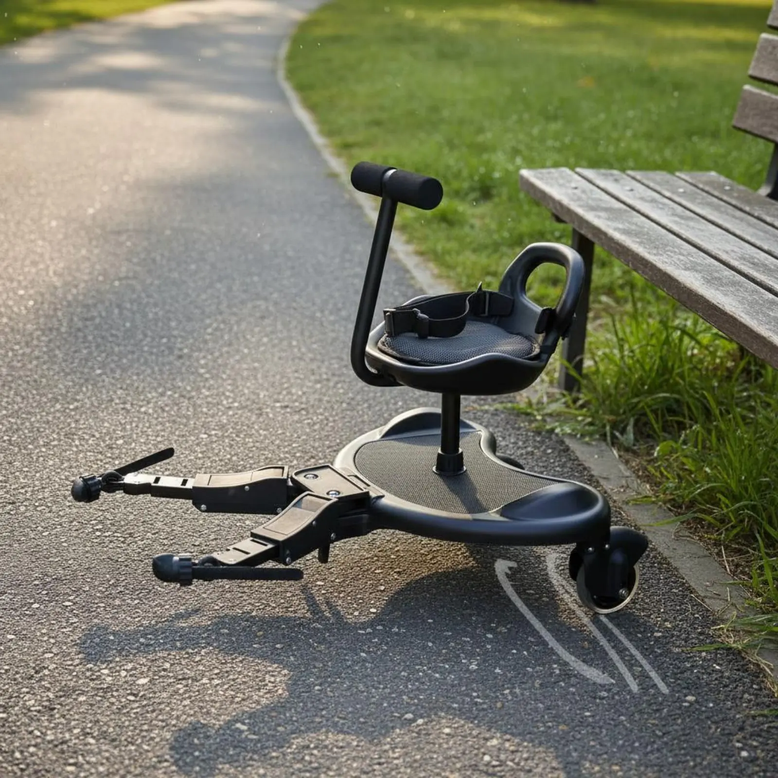 Picture 4: Stroller Board with Seat Universal Fit Sit and Stand Stroller Board Easy to Install Portable for Toddlers