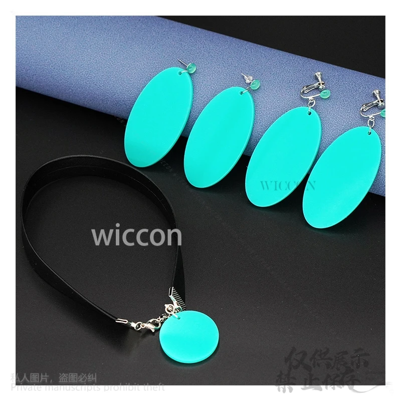 Momo cosplay traje ayase anime dandadan adereços brincos de orelha clipe de orelha gargantilha para festa de natal de halloween personalizado