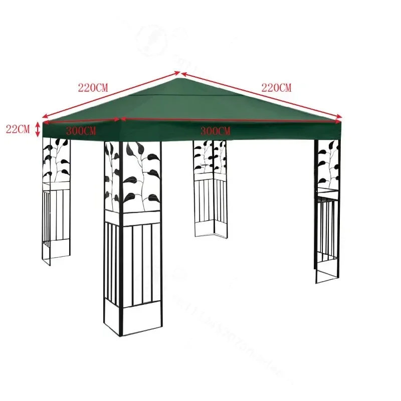 3x3M Sunshade Canopy 300D Encrypted Waterproof Polyester Fabric Multi-color Outdoor Courtyard Canopy Rainproof Tent