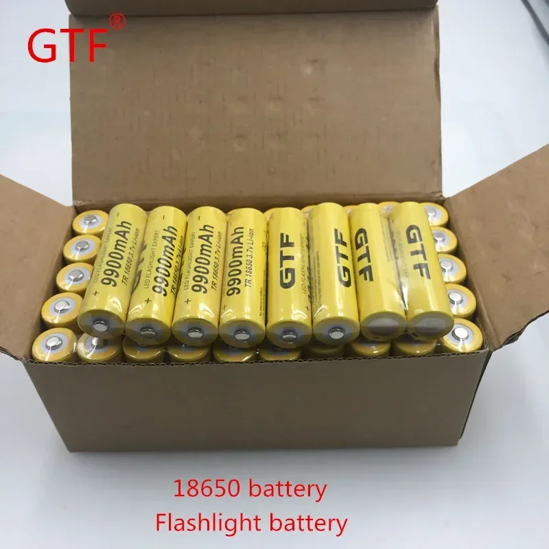 100% Neue 18650 Batterie 3,7 V 9900mah Lion Akku Für Led-blitz Licht    Großhandel + USB Ladegerät