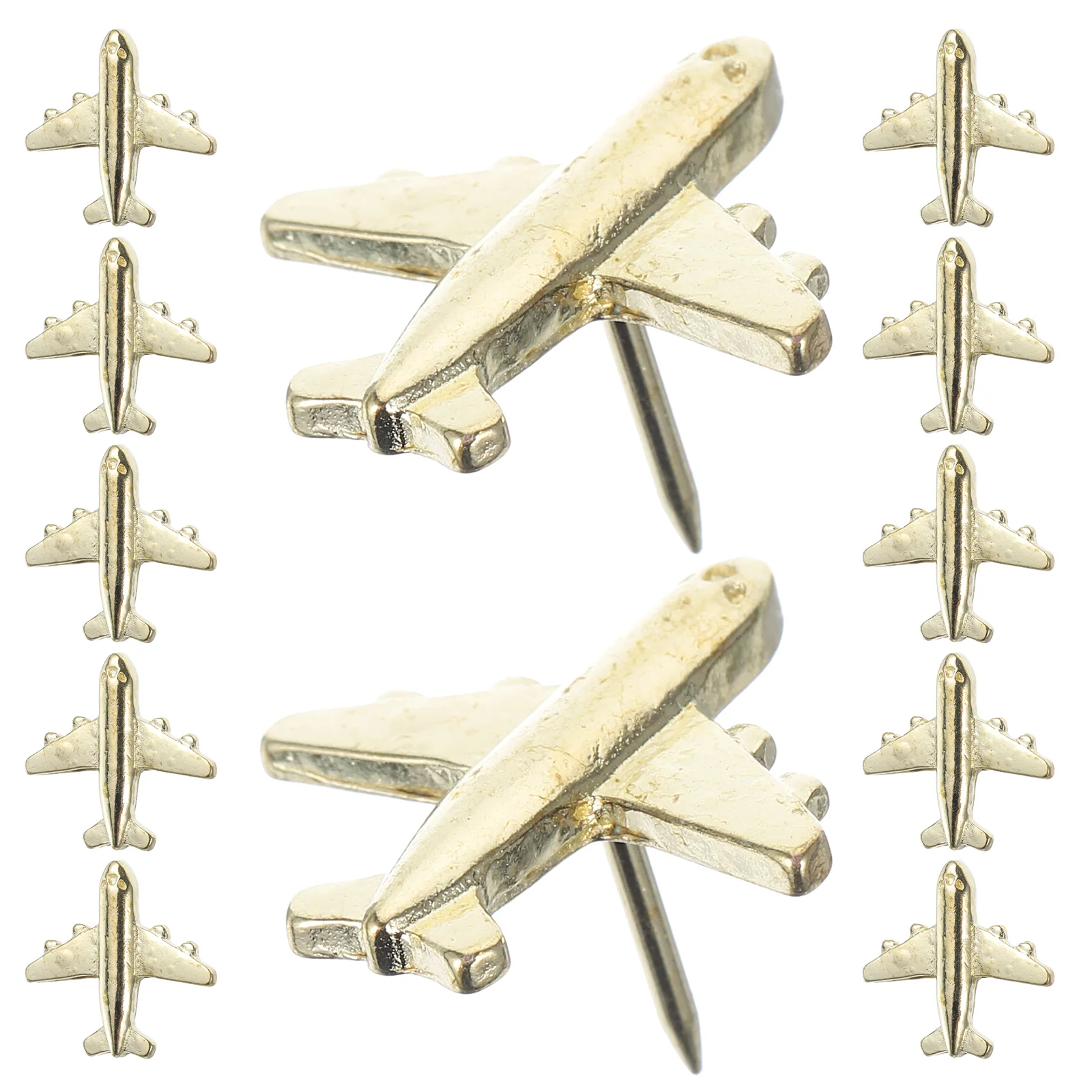 

12 Pcs Metal Thumbtack Cork Board Accessories Small Tacks Decorative Thumbtacks Airplane Office